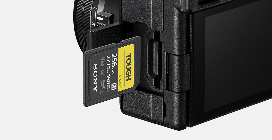 Bilde av kortspor med SD-minnekort